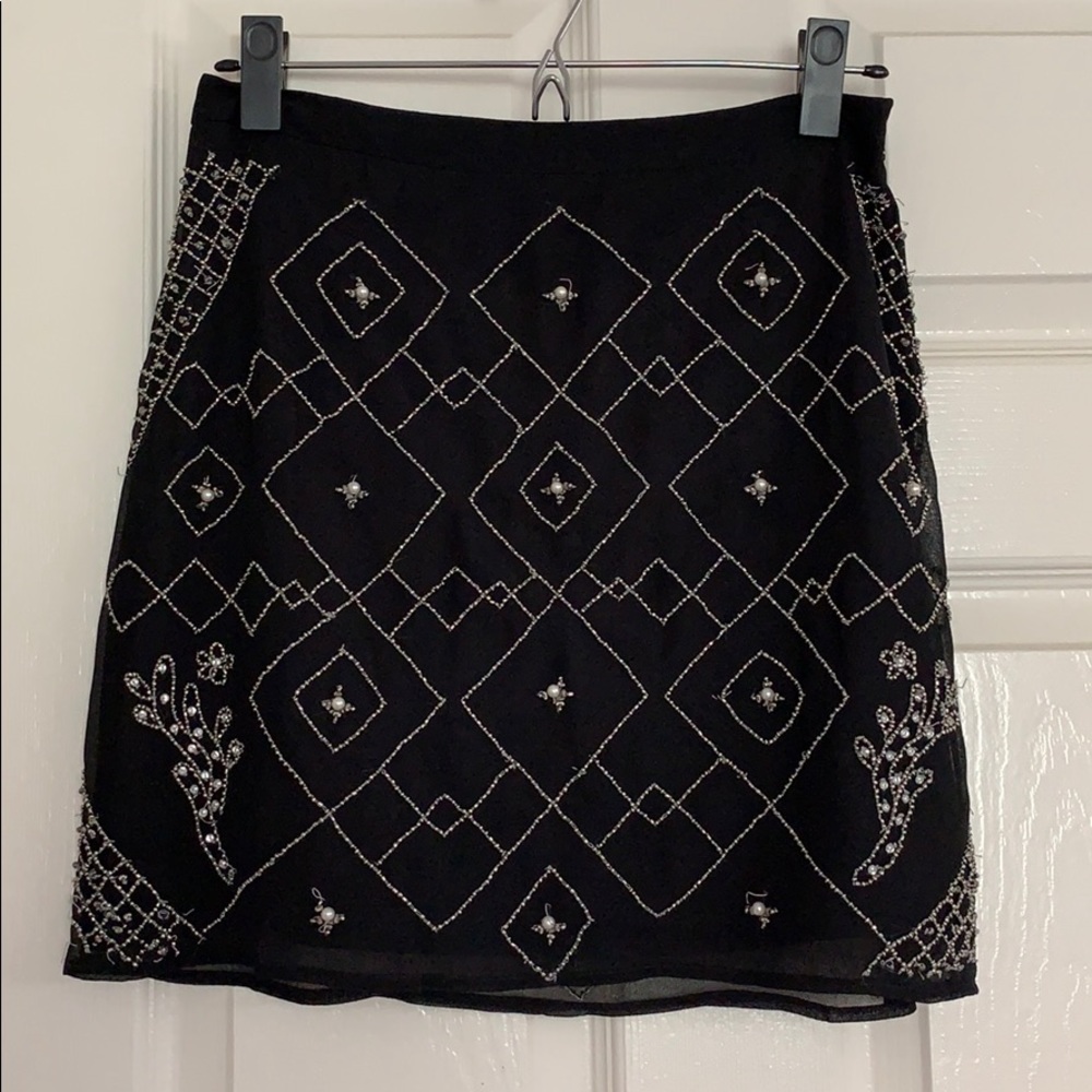 5/$25: size xs beaded black Love21 skirt